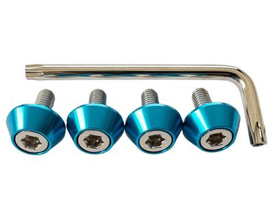 Kuroobaa Car License Plate Bolt License Plate Frame Anti-theft Screw M6 (Sky Blue)