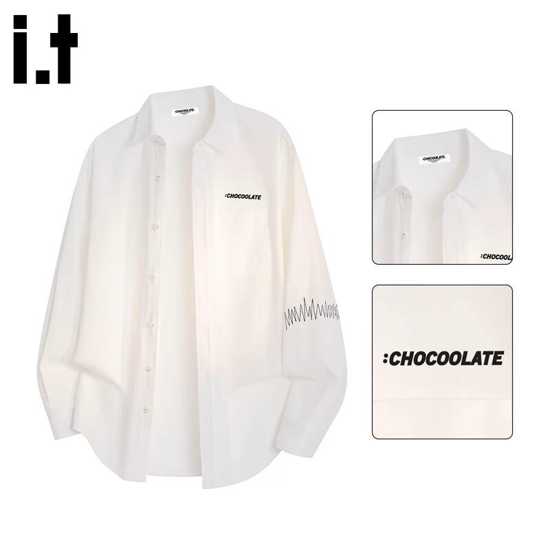 :CHOCOOLATE IT Embroidered Graphic Long Sleeve Shirt