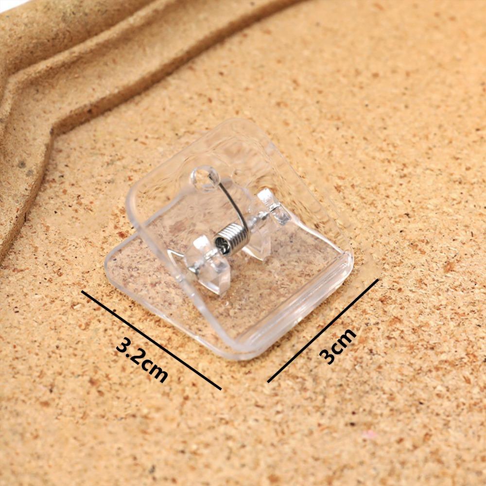 10pcs Square Letter Paper Clip Acrylic Document Folder Reusable Ticket Holder Students