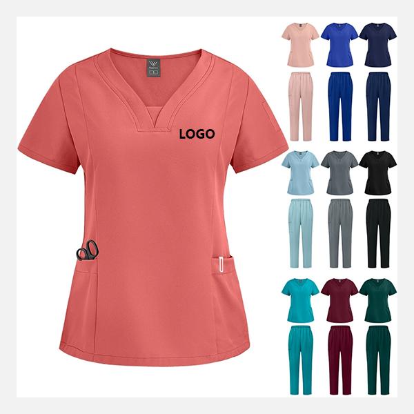 Customized Unisex Hospital Nursing Uniforms Beauty Dental Salon Work Clothes Stretchy Suit Medical Uniform Women Men Scrub Sets