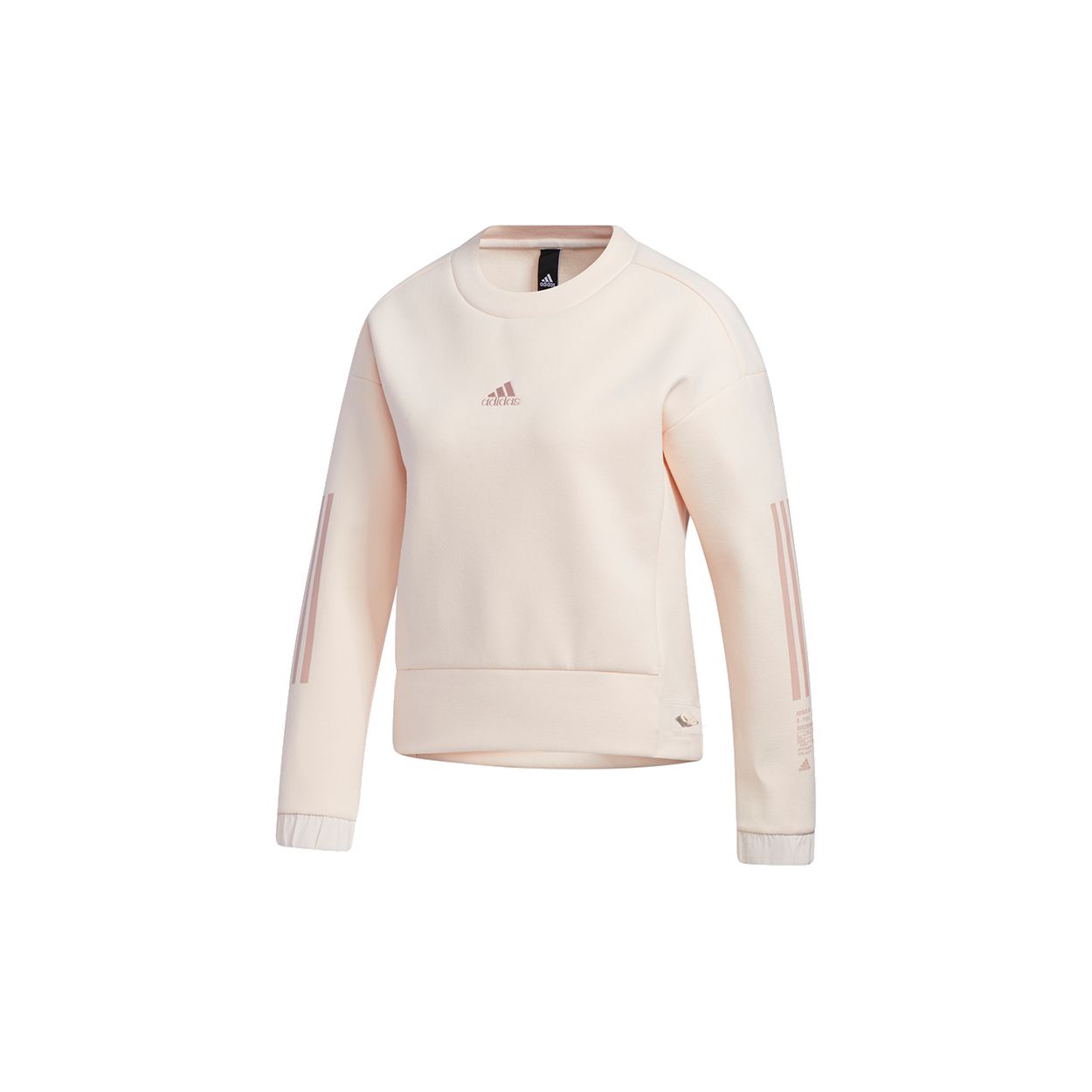 Мягкая толстовка Adidas Style с логотипом, укороченная повседневная спортивная женская толстовка розового цвета GM1460 M