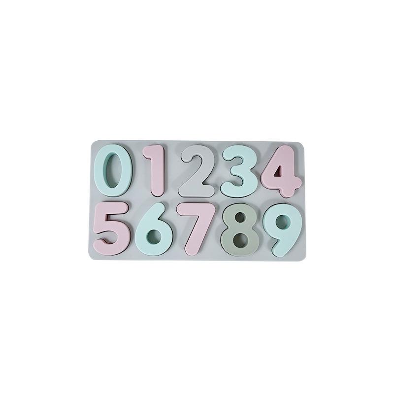 3D Number Letter Silicone Puzzle Jigsaw Baby Toys Sorting Math Brick Kids Educational Game Creative Learning Baby Shower Gifts