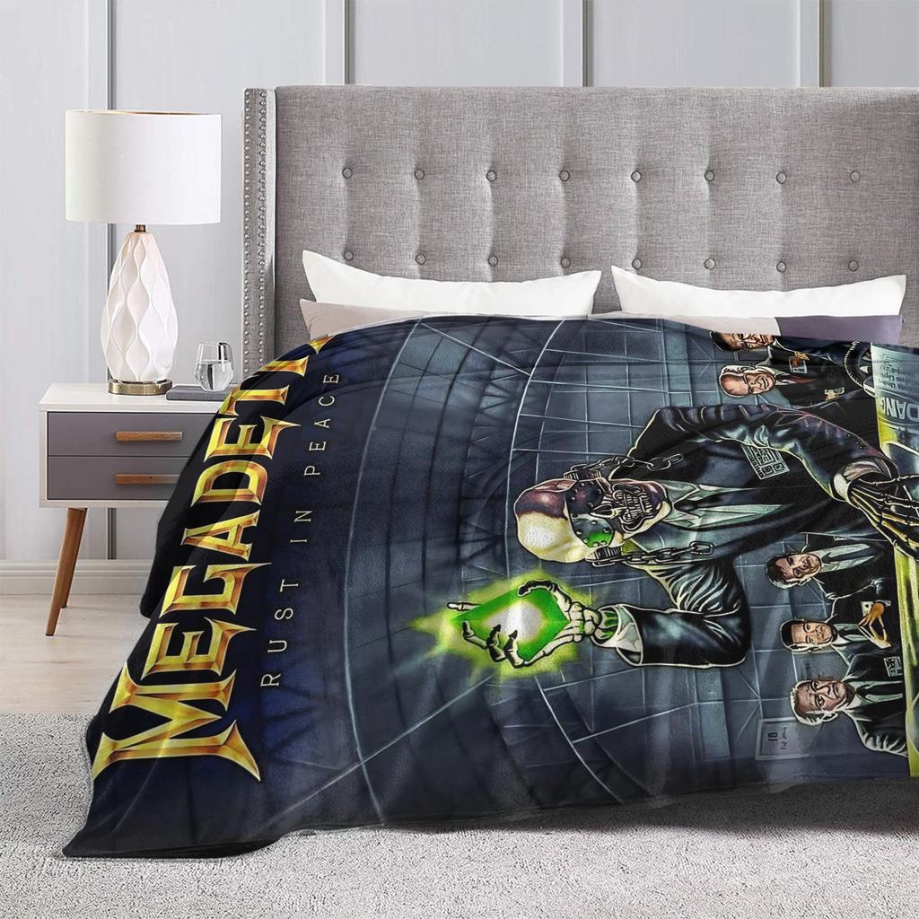 M-Megadethed Band  Blanket Quality Soft  Bedding Throws Winter Camping Couch Chair Sofa Bed Graphic Bedspread