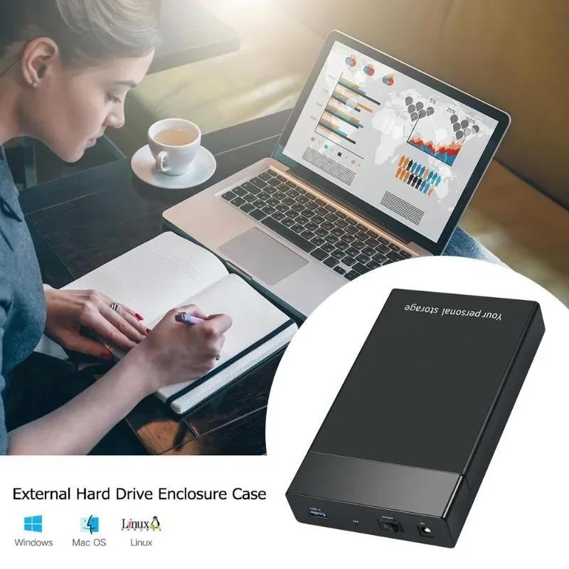 HDD Case 3.5'' 2.5'' SATA to USB 3.0 Adapter External Hard Drive Disk Enclosure For 3.5 Inch SSD Disk 6Gbps 22TB HDD Box Case