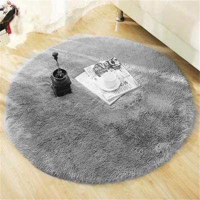 Covor rotund din pluș super moale Covoare albe pufoase pentru sufragerie Decor pentru dormitor Decor pentru cameră pentru copii Covor cu grămadă groasă