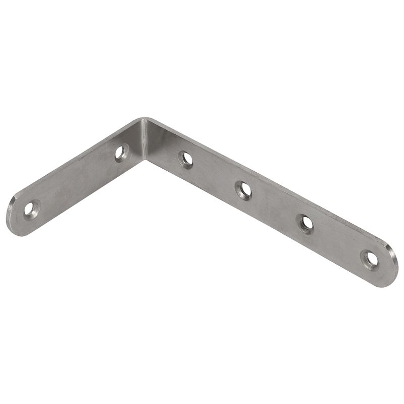 ABUL-5Pcs 125X75mm L Shape Stainless Steel Shelf Corner Brace Angle Bracket