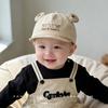 Newborn Cute Bear Embroidered Quick-Dry Duckbill Hat - Soft, Breathable Brim for Spring & Autumn