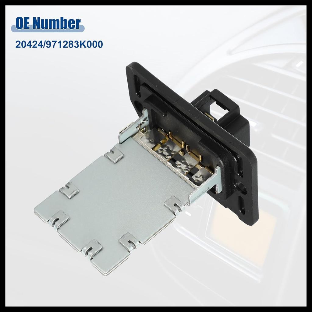Car HVAC Blower Motor Resistor Heater Replacement Fit for Kia Forte 2014-2018 for Kia Sorento 2011-2019 NO. 20424/971283K000 - Pack of 1 Black