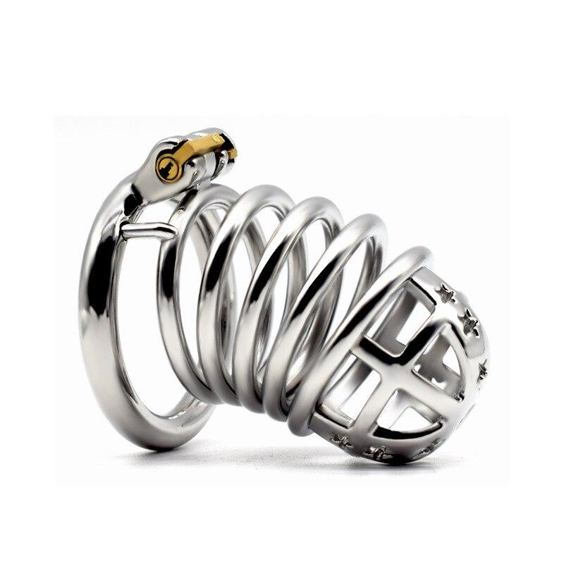 BDSM CB Lås 304 Rustfritt Stål Penisbur Slave Pikkringer Uretral Kyskhet Voksen Sexleketøy Ballestrikk Fetisj Tortur