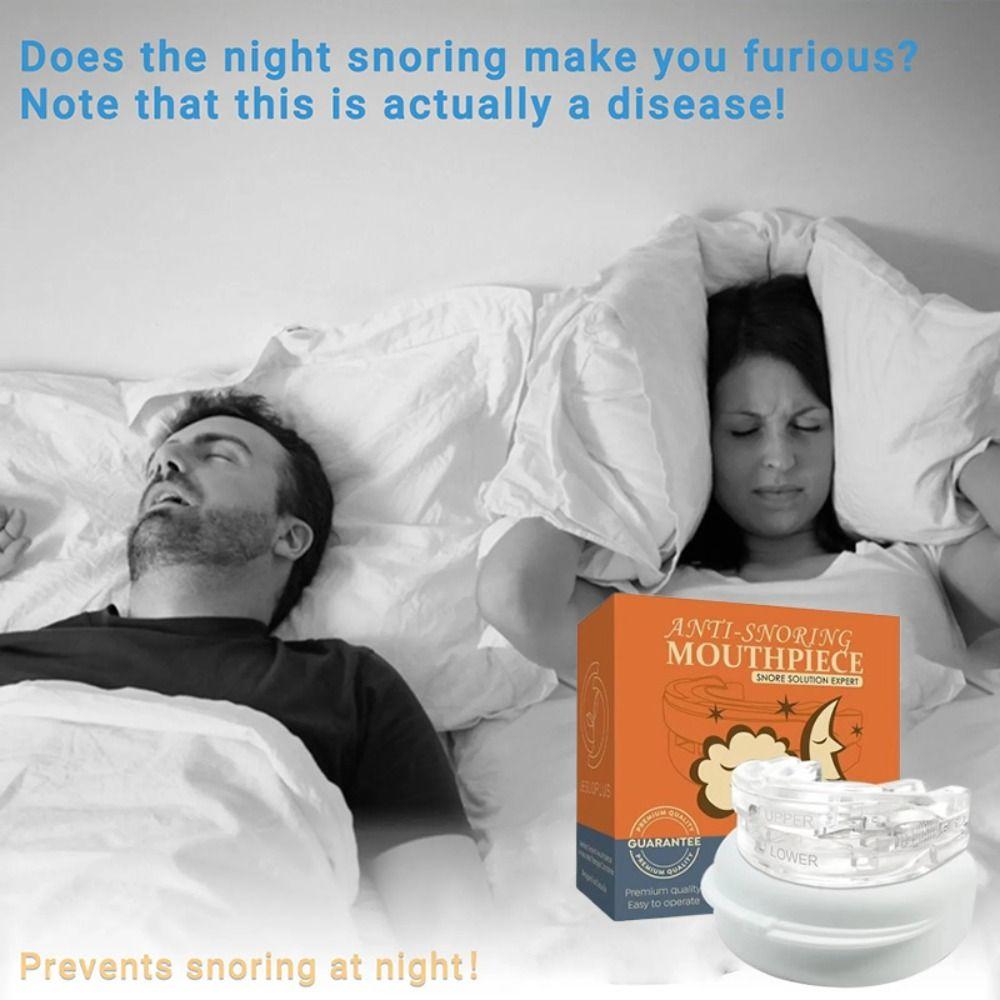 Adjustable Anti-Snoring Mouthpiece With Storage Box Snoring Mouth Guard Night Use