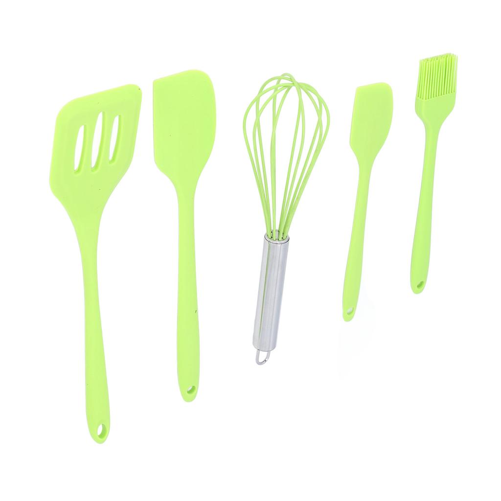 5pcs Silicone Kitchen Utensils Set Safe Heat Resistant Easy Cleaning Silicone Kitchenware Cooking Utensils Kit