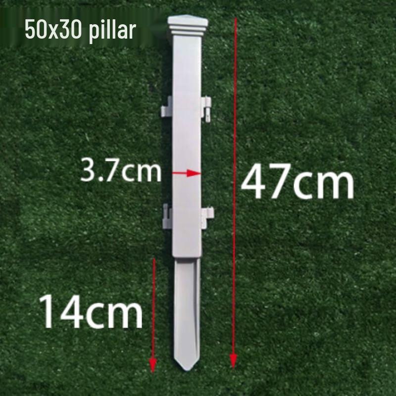 

White Round Head Garden Fence Post