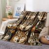 Wolf Print Flannel Blanket, High Quality Comfortable for All Seasons, Home Decor, Warmth and Comfort, Perfect for Christmas Gifts