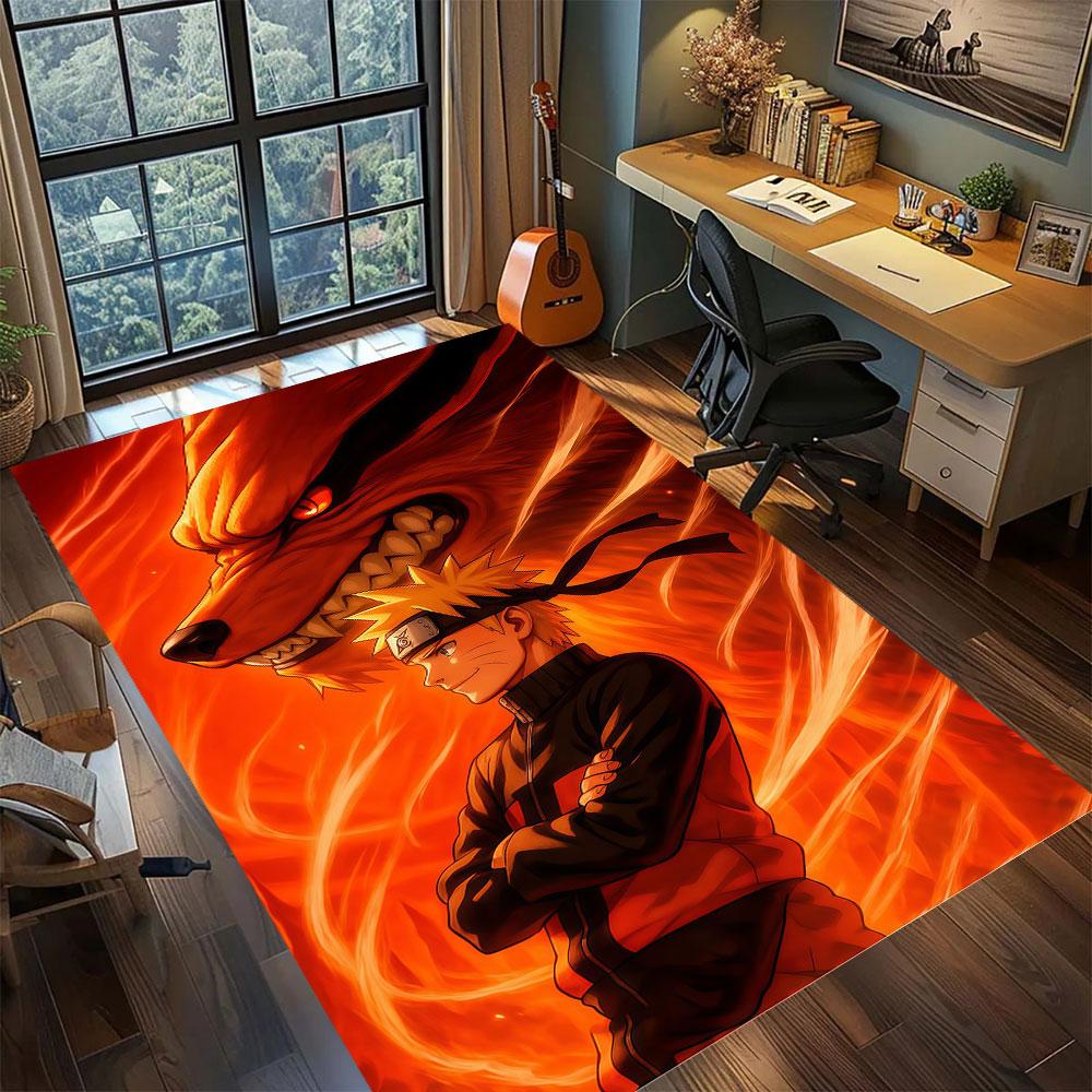 Naruto Anime Charakter Teppich für Wohnzimmer Schlafzimmer Heimdeko Coole Filmmatte Spielbodenmatte