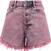 ONLY Women's High-Waisted A-Line Frayed Hem Denim Shorts