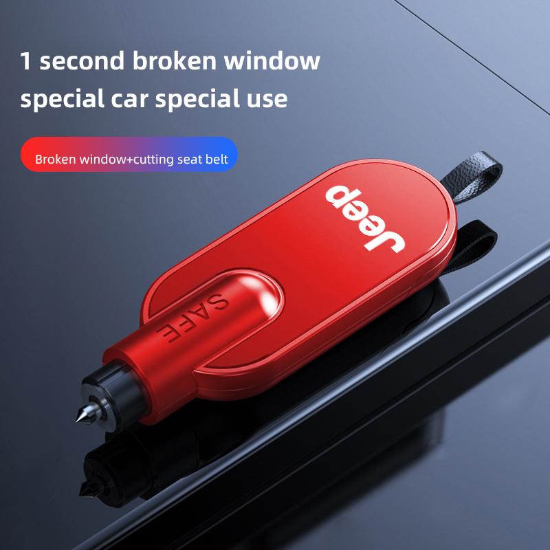 Car Safety Hammer Emergency Glass Window Breaker Escape Tool For Jeep Grand Cherokee Wrangler JK Gladiator Compass Renegade