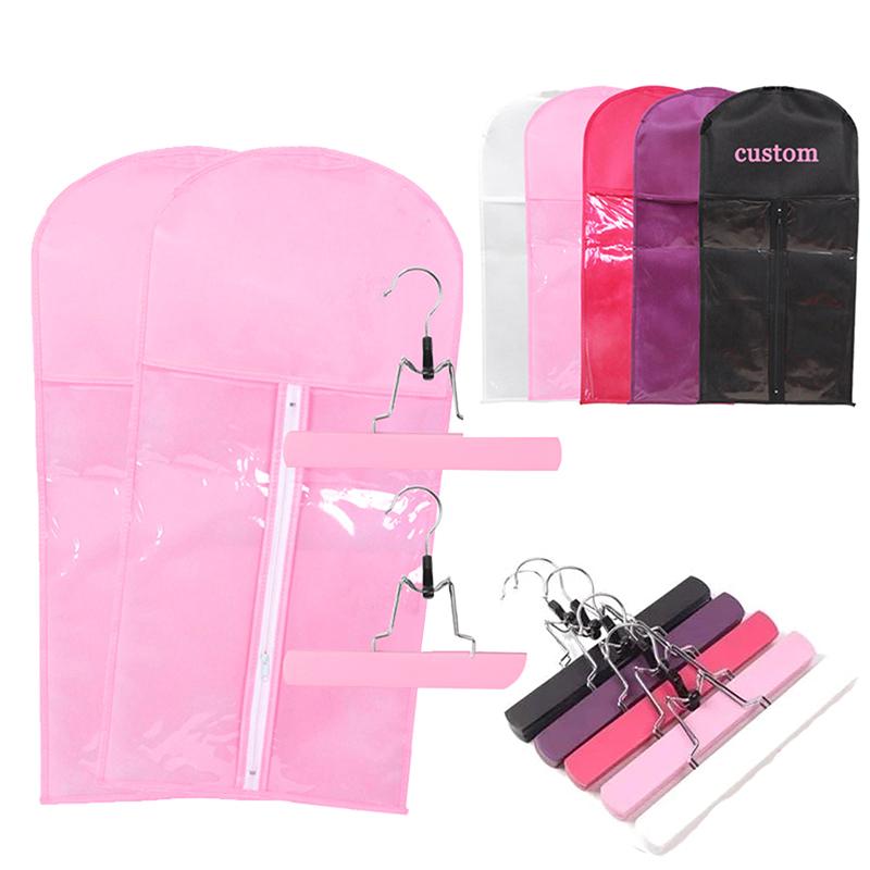Solid Wood Wig Clip Portable Wig Bag Hanger Wig Storage Bags Pack Holder For Virgin Hair Weft Clip In Hair Extension Carrier Sto