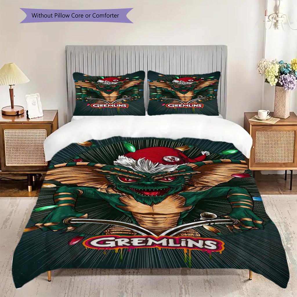 Gremlins 3D Movie Home Soft Sofa Cover Blanket Down Pillowcase Duvet Cover Without Core Bedding 1 Duvet Cover 2 Pillowcase Without Core