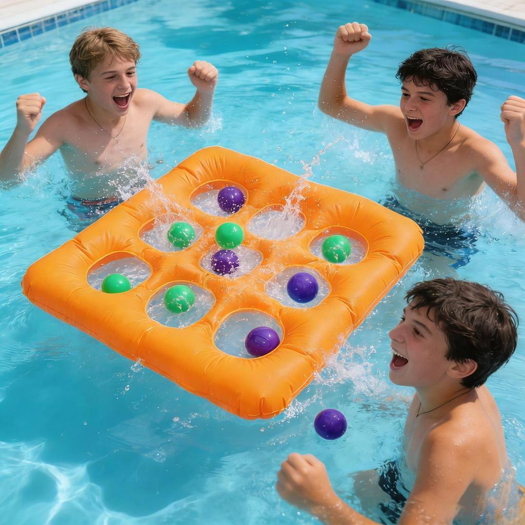 Aufblasbares Pool-Wurfspiel Aufblasbares Spielzeug Brettspiele Wasserspiele Schwimmendes Wurfspiel Für Party & Pool Schwimmende Wurfbecken Zubehör