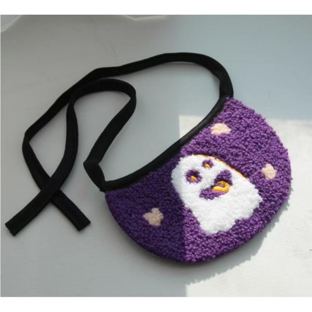 Haustier Speicheltuch Halloween Geist elastische Schnürdekoration Hund Katze Kürbis Geist Stickereizubehör