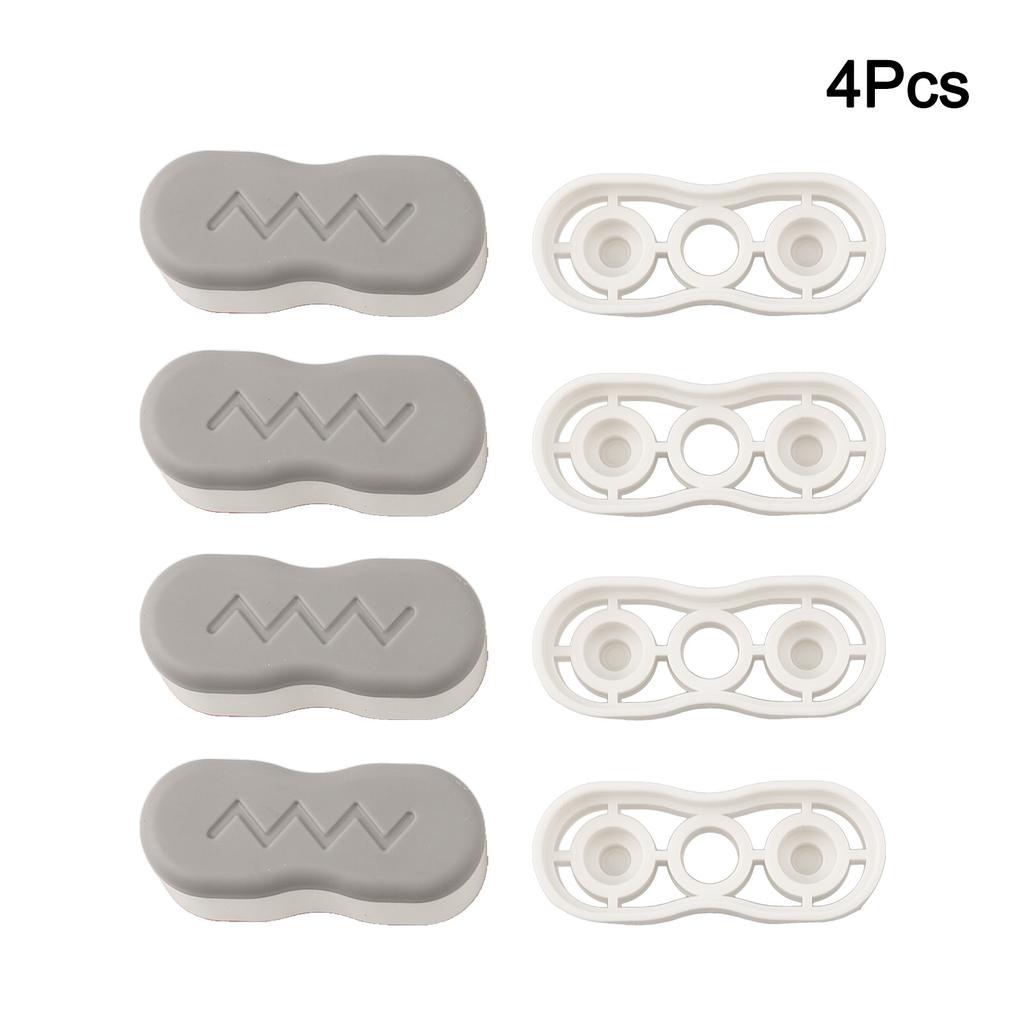 4Pcs Bidet Height-Increasing Pads Toilet Seat Risers Toilet Lid Bumpers Plastic Antislip Gasket Toilet Seat Raise The Seat Ring