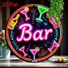 D Flatpc Metal Aluminum Sign Retro Bar Sign Xcm Round Wall Art with Vibrant Roostertail Design Perfect for Home