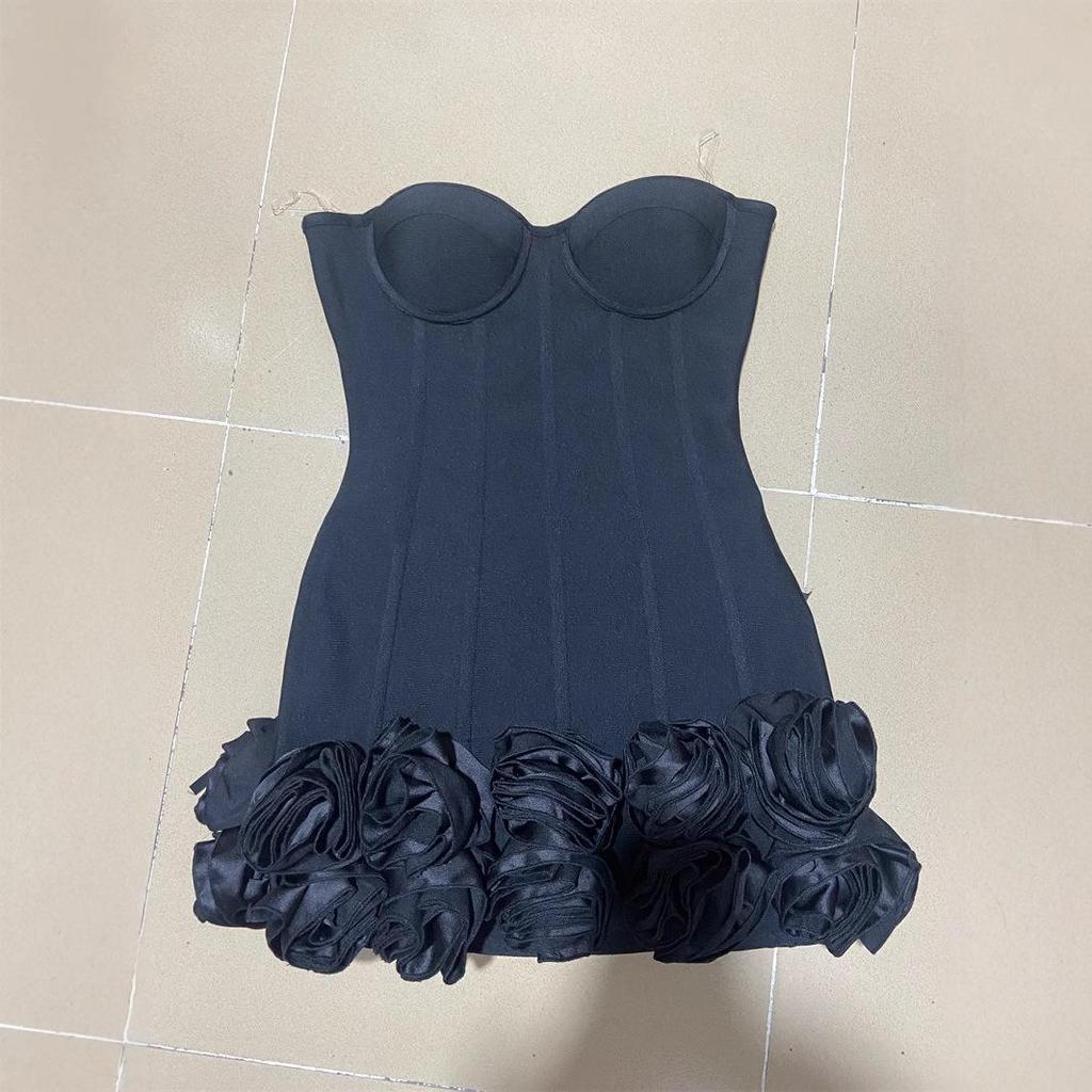 Spring/Summer Off-the-Shoulder Lace-Up Floral Mini Dress