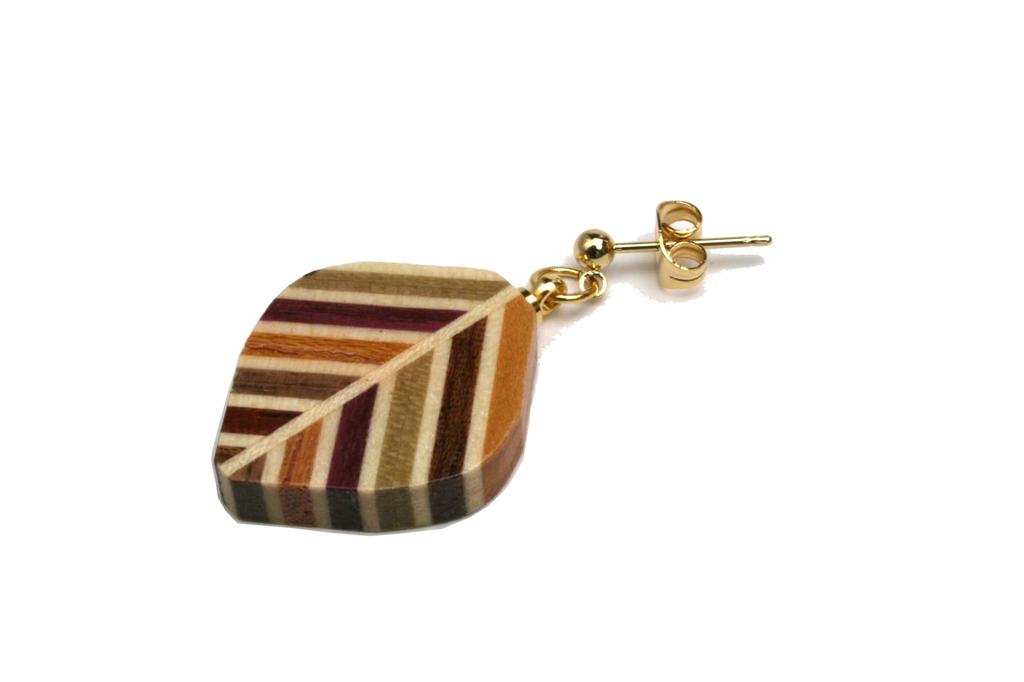 Parquet earrings A by Hakone Maruyama Bussan