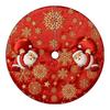 Christmas Tree Skirt with 2D Embroidery- Digital Print for Holiday Festive Decoration