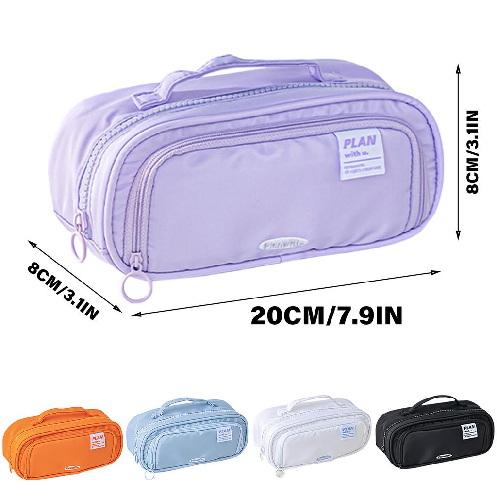 Large Capacity Pencil Case Simple Stationery Bag Pencil Pouch Expandable Pencil Bag Desk Organizers for Students Girls
