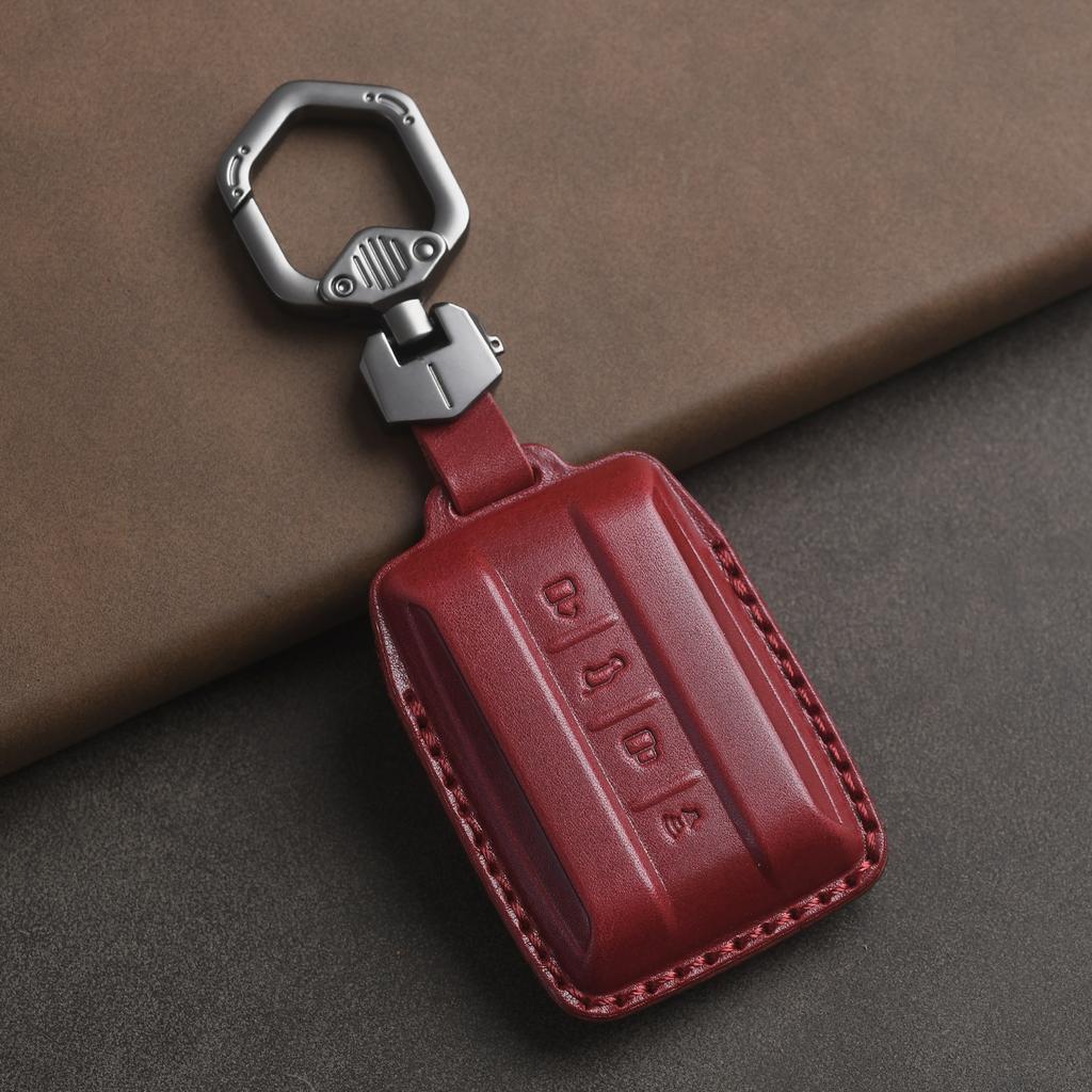 Genuine Leather Protector for Great Wall Gwm Wey Tank 300 500 Tank300 Tank500 Key Case Cover Fob