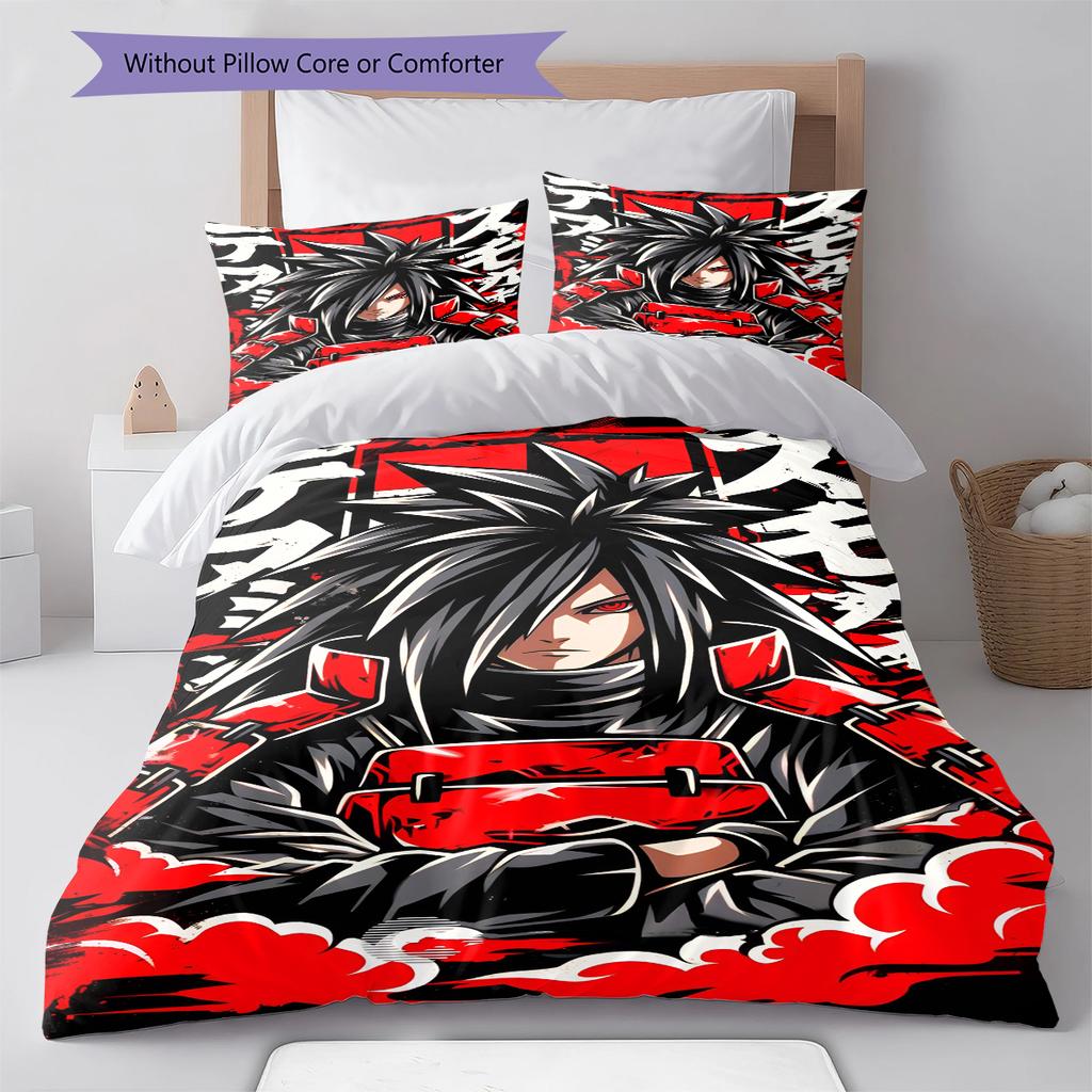 Juego de Ropa de Cama con Estampado de Dibujos Animados Colcha Funda de Colcha Funda de Almohada Decoración del Hogar Regalo de Cumpleaños (1 * funda nórdica + 2 * fundas de almohada, sin núcleo)