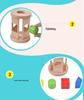 Montessori Wooden Building Blocks Box: Toddler Sensory Educational Toys