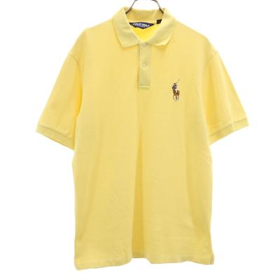 POLO GOLF Short Sleeve Polo Shirt M Yellow Naigai Kanokoji Men's Used