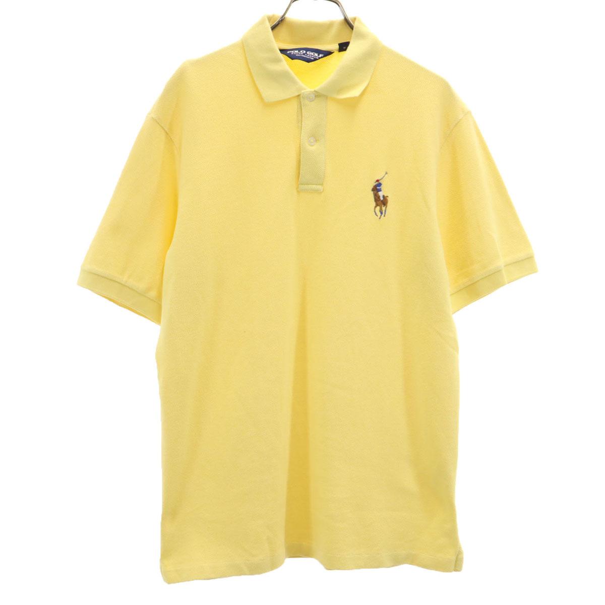 

POLO GOLF Short sleeve Polo shirt M yellow Naigai Kanokoji Men s Used