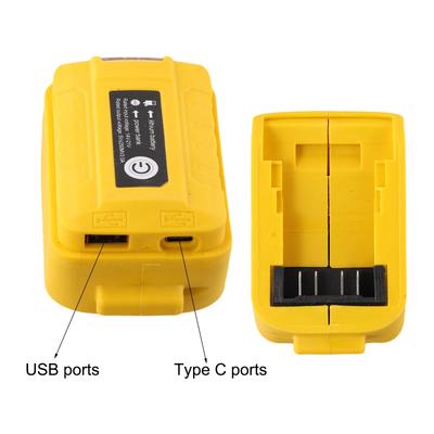 Dual USB Battery Adapter for Dewalt For DCB203 For DCB200 with LED Indicator
