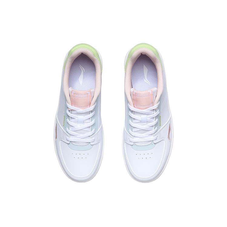 Li Ning Oneplay Elegant Slip Resistant, Breathable, Lightweight Low top Skateboard Shoes Women's Green White AGCR190-3
