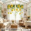 2D Graphic Design Sunflower Watercolor Sheer Curtains 2-Piece Set Machine Washable Polyester Pole Style Suitable for Living Room