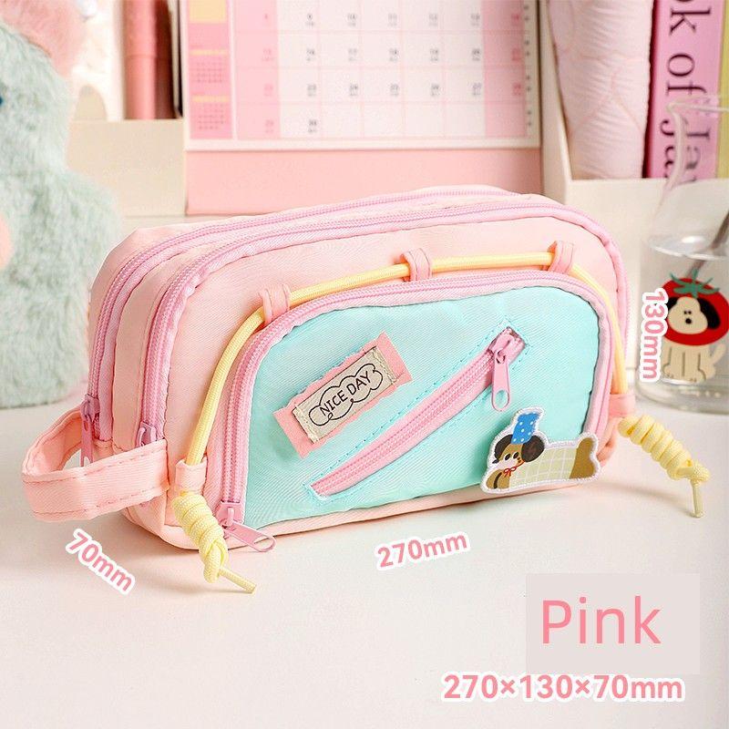 

Grade Three Class Two Dopamine Sausage Puppy Pencil Case Student Large Capacity Good-looking Xiaohongshu Same Style Stationery Case K