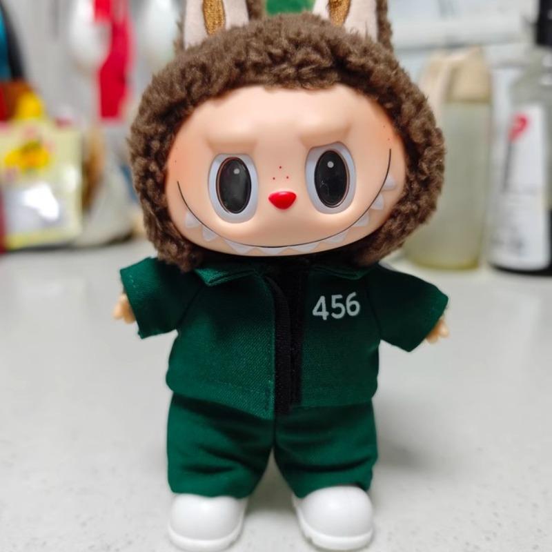 (Clothes Only) Seafood Game Collection Line Figure Clothes Outfit Face Cover Shoes for Labubu V1V2V3 Polyvinyl Chloride Material Figure Baby Clothes