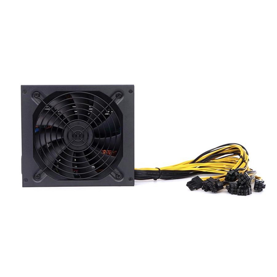1800W ATX ETH Bitcoin Mining Power Supply For PC Mining Rig Support 6 Graphics Cards 6P Ports GPU 4U Single Power