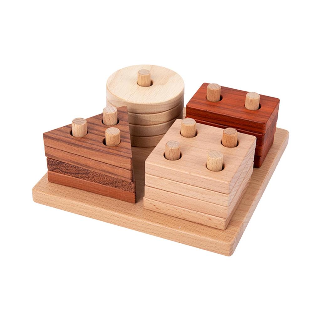 Shape Sorter And Cumulative Wooden Toys Educational Toys Activity