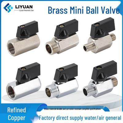 Polished Pneumatic Mini Ball Valve with Internal/External Threads - 2, 3, 4 Points Water Pipe Joint Switch Valve