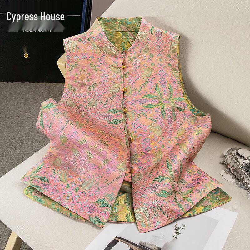 

Women s New Chinese Style Stand Collar Vest M