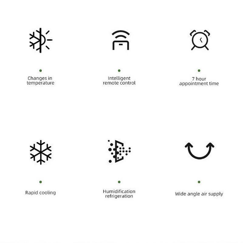 Intelligent Water-cooled Air Conditioning Fan Vertical Electric Fan Household Cooling & Heating Dual-purpose Bladeless Fan