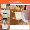 Elegant Pearl Beige Bow Tote Bag Lovely Embroidered Canvas School Bag For Girls