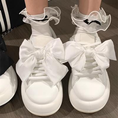 Explosive Change Bow Little White Shoes 2025 Summer New Student Versatile Shoes Niche Original Women's Shoes Casual Board Shoes