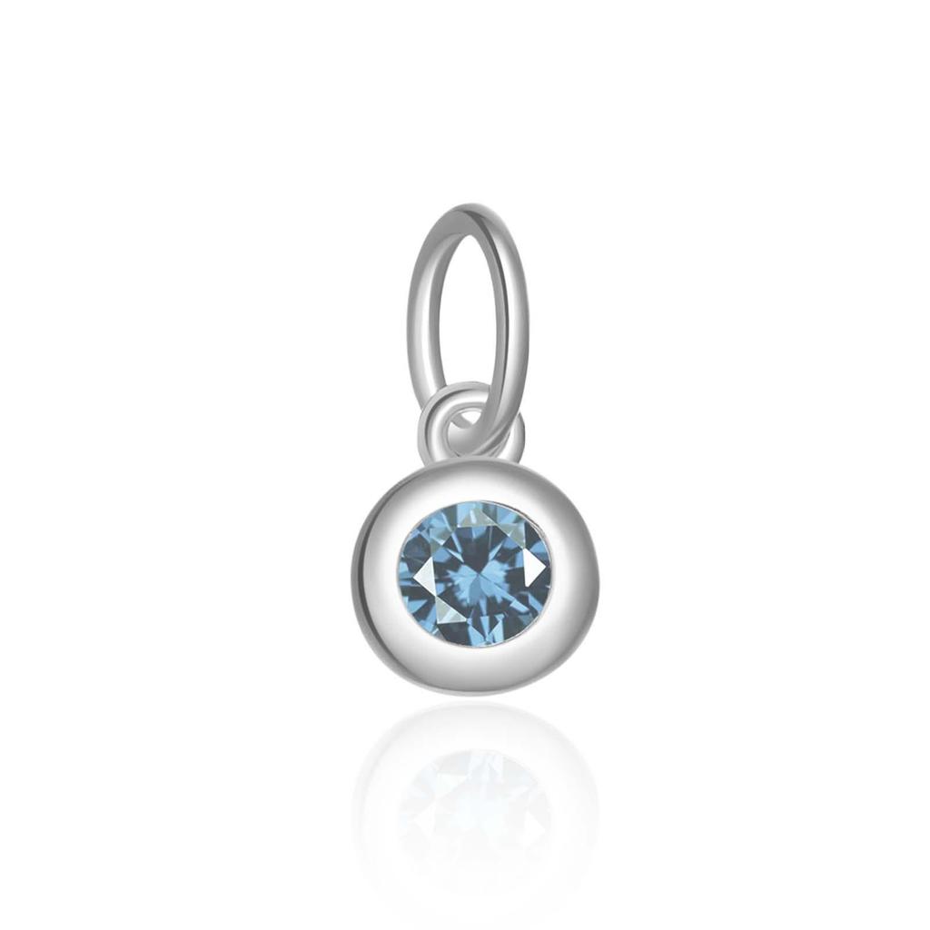 "S925 Sterling Silver Birthstone Pendant Necklace - European & American Design"