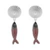 Light luxury pendant fish earrings
