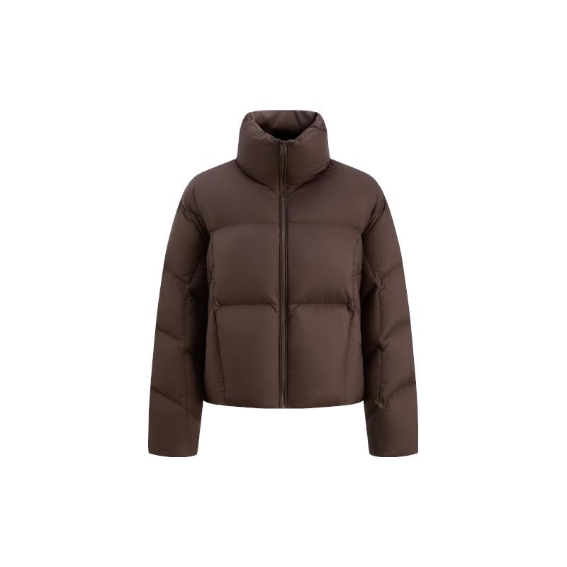 BINJORA Women's Short Stand-Collar 95 Duck Down Puffer Jacket